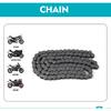For CFMOTO Chain 106T 250SR 250SR-FUN 450NK 450SR Motorbike Chain Motorcycle Accessories Original Parts