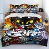 Cartoon Cuphead And Mugman Bedding Set Duvet Cover Sheet Printed Bed Set Pillowcase Bed Full Queen King Size Comforter Bedroom