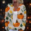 Cardigan da Donna con Stampa di Halloween - Cappotto in Maglia a Manica Lunga con Bottoni Frontali, Maglieria Leggera per Feste in Costume, Uso Quotidiano