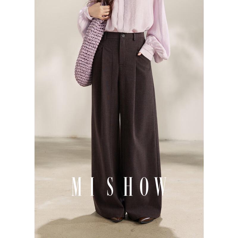 Women s Draped Straight Wide-Leg Trousers S