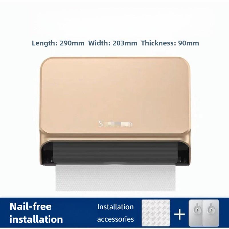 Wall Mounted Hand Tissue Dispenser Paper Towel Holder Hotel Induction Paper Dispenser No Drilling Hand Wiping Paper Box
