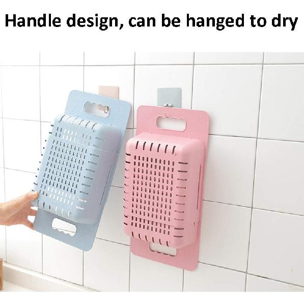 Collapsible Over The Sink Colander Dish Fruit Vegetable Strainer Drainer Basket for Kitchen Set of 1 (Pink Color)