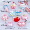10 Pcs New Cute Cartoon Little Girl, Cat Series Flat Back Resin Scrapbooking DIY Jewelry Hairpin Craft Decoration Accessorie