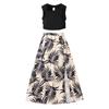 2025 Summer Kids' European Printed Skirt & Sleeveless Knit Top Set
