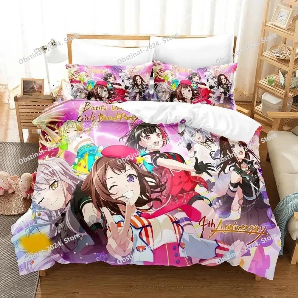 BanG Dream! Girls Band Party! Bedding Set Single Twin Full Queen King Size Bed Set Adult Kid Bedroom Duvet cover Sets 3D Print