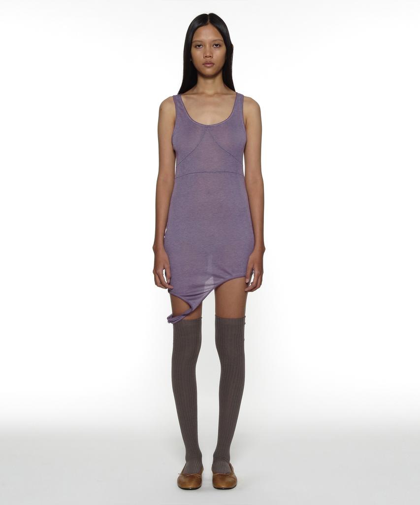 Partimento Woman Pwc Sheer Transform Sleeveless Dress_Purple