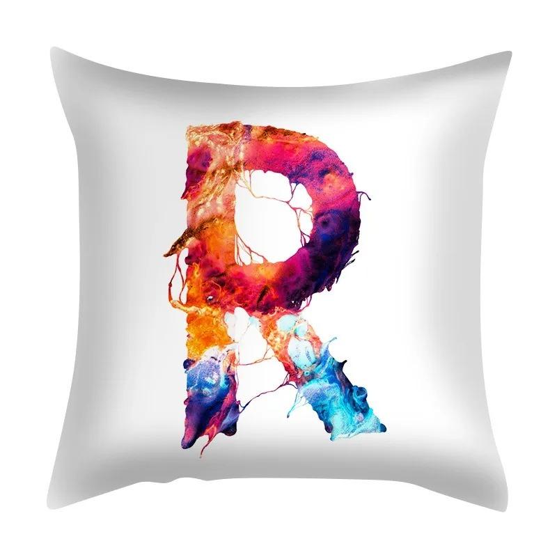 Colorful Creative Letter Decorative Pillowcase Living Room Office Home Pillowcase Car Ornaments