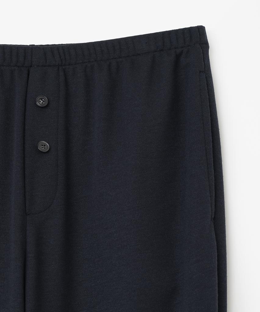 MILLO WOMEN Jersey Button-Up Joggers [Navy]