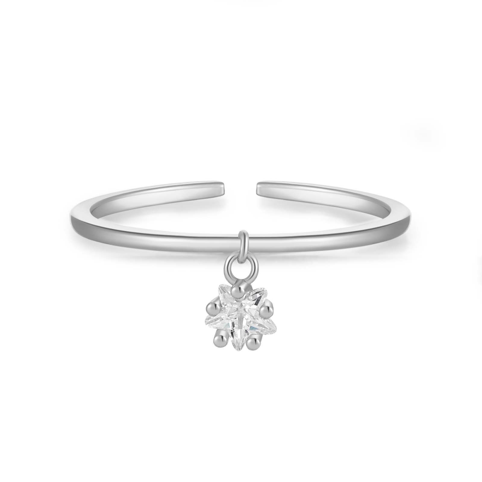 

ANDYWEN 925 пробы серебро золото пентаграмма цирконий кулон регулируемое кольцо модные украшения подарок для женщин M