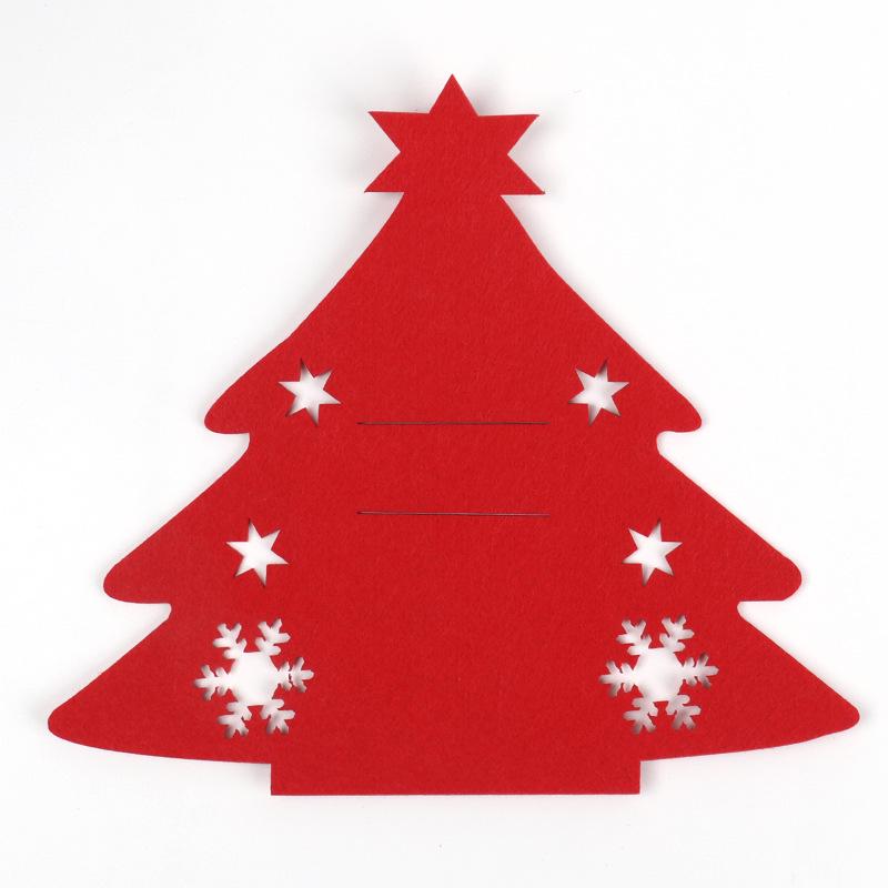 Kalligraphie Pinsel Filz Weihnachtsbaum Besteck Deko Set