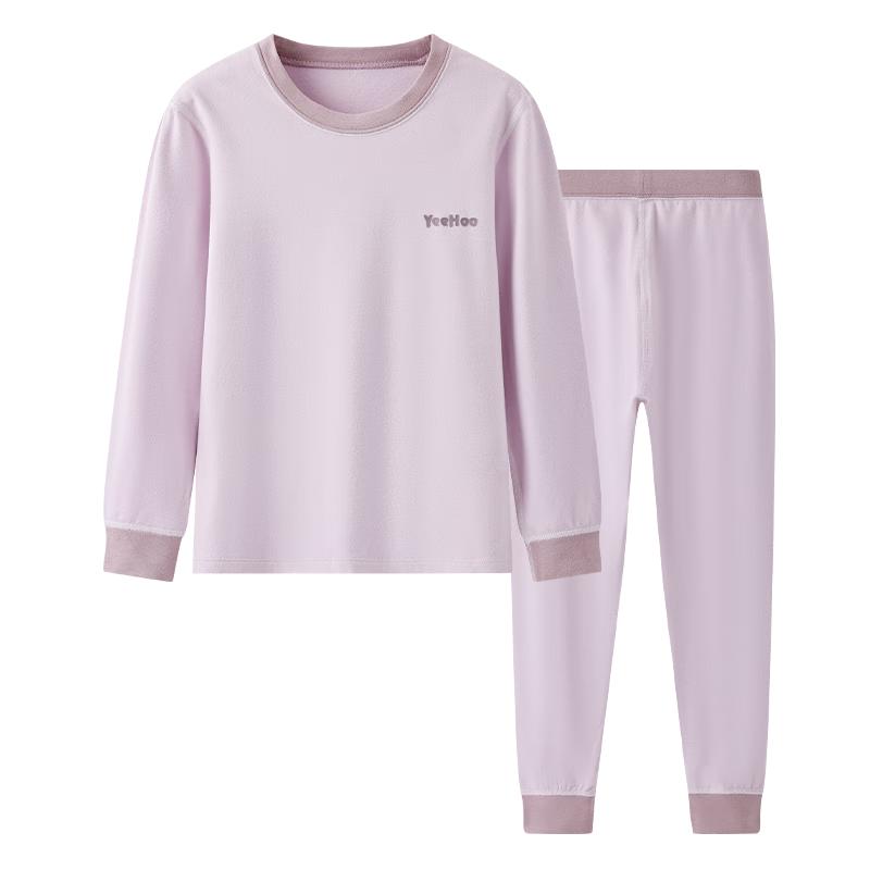 YEEHOO Kids Color-Block Thermal Underwear Set 110