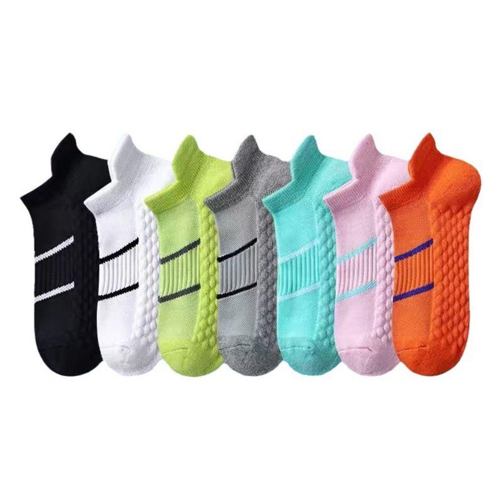 5Pairs Anti-slip Striped Invisible Socks Breathable Ear Lifting Socks Simple Ankle Thin Socks  Boy