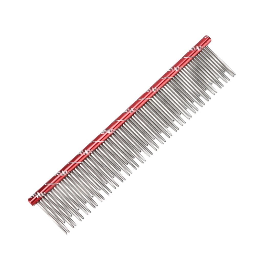 Anti-slip Handle Double Teeth Pet Comb Round Smooth Teeth Matted Hair Cat Brush Household Cat Care