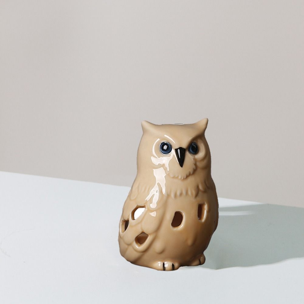 Cute Incense Burner Creative Essential Oil Furnace Crafts Owl Statue Atmosphere