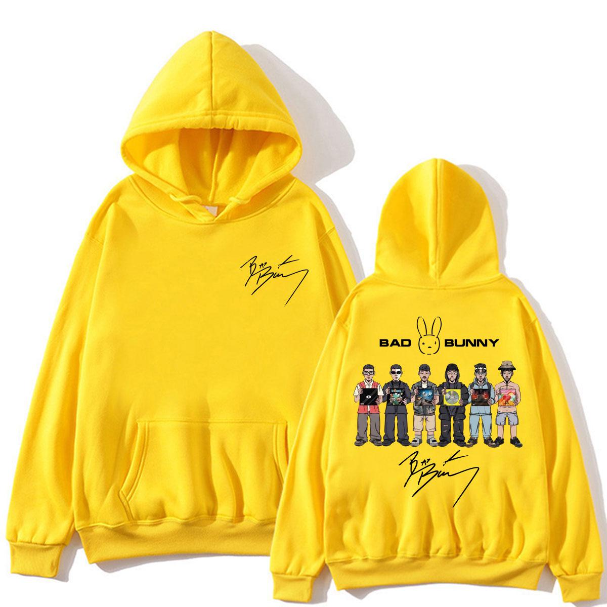 

Bad Bunny Album Cover Hoodie Debi Tirar Mas Fotos DTMF Hoody Sweatshirt Men Women Fashion Loose Fleece Long Sleeve Male 2XL