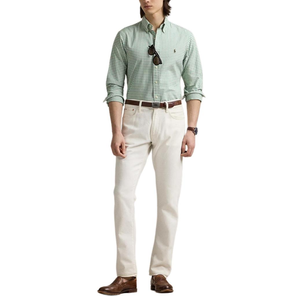 Polo Ralph Lauren Plaid Oxford Long Sleeve Button Down Shirt Men shirts Green 710973081-002