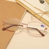 Metal Frame Square Reading Glasses Anti-fatigue Fashion High Definition Men Women Full-frame Eyeglasses Gold Presbyopia Diopter