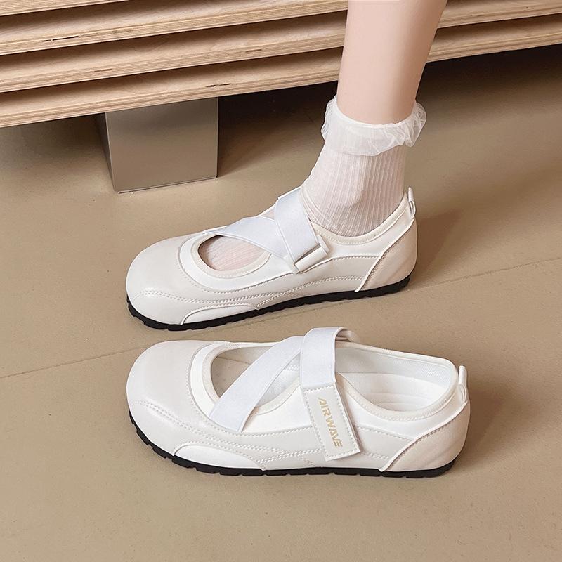 Velcro German training shoes women's 2025 summer new Korean version casual shoes hollow ballet breathable thin lightweight women's shoes