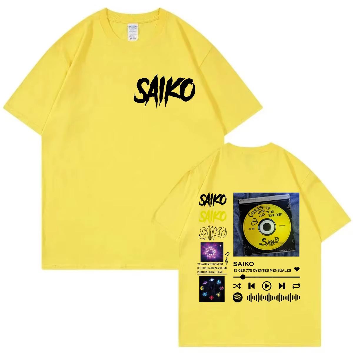 

Rapper SAIKO Album Merch T Shirt Fashion Hip Hop Oversized Short Sleeve T-shirt Men Women Y2k Short Sleeves Classic XXXL
