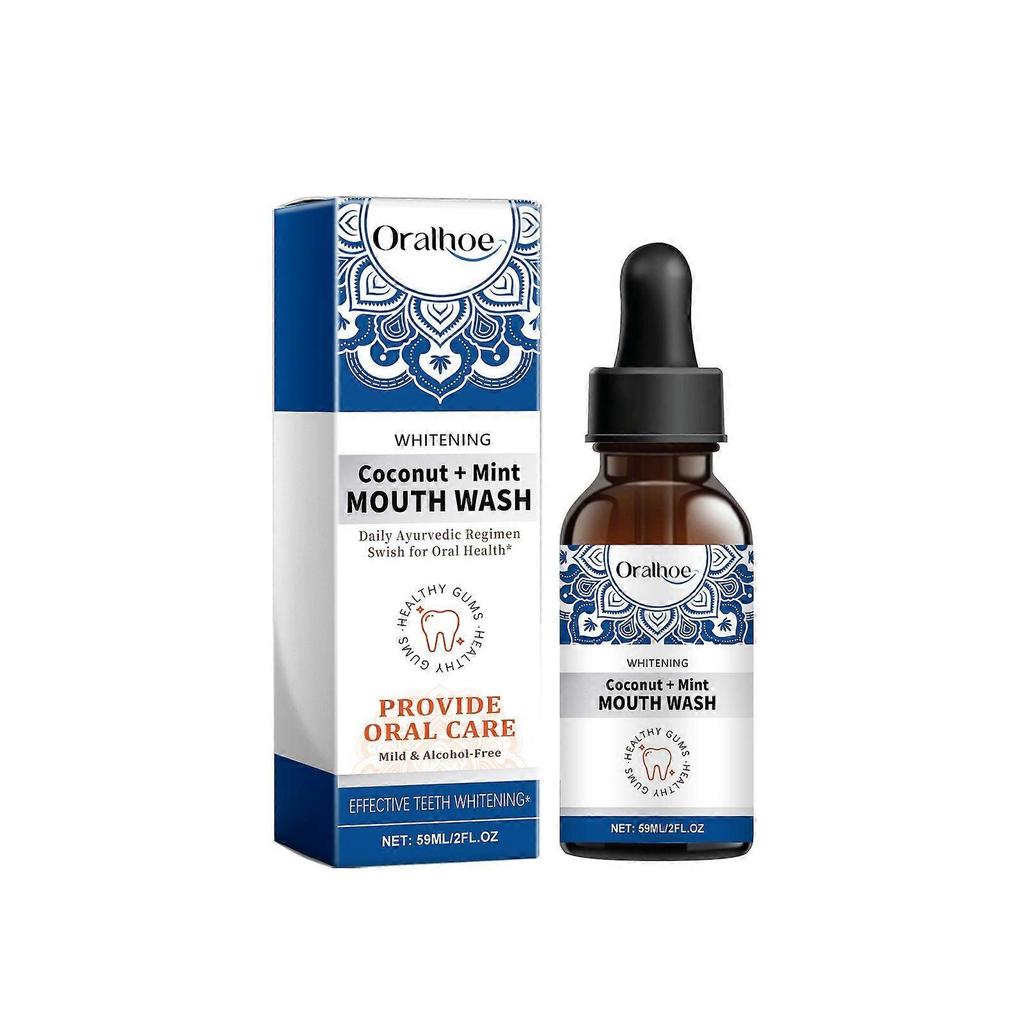 Coconut Mint Mouth Wash, Remove Stains Remove Odors Clean Mouth Whitening Teeth Oral Care