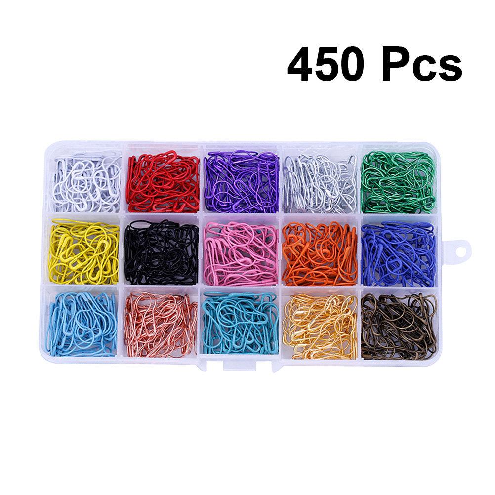

450Pcs Assorted Color Safety Pins 15 Colors Metal Gourd Bulb Pins for DIY Craft Sewing Dressmaking Laundry Marking Size 1