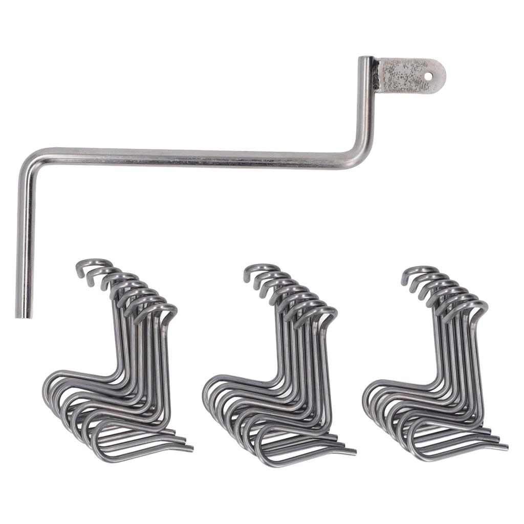 20 stk Gjerdetrådstrammer Solid Fiksering Stål Gjerdetrådspannerverktøy med Strammehåndtak for