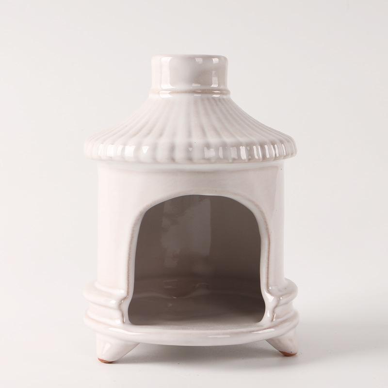 Incense Burner Palo Santo sage Burner for Cones Chiminea Handmade Ceramic Boho Home Decor Gifts Housewarming Minimalist Decor