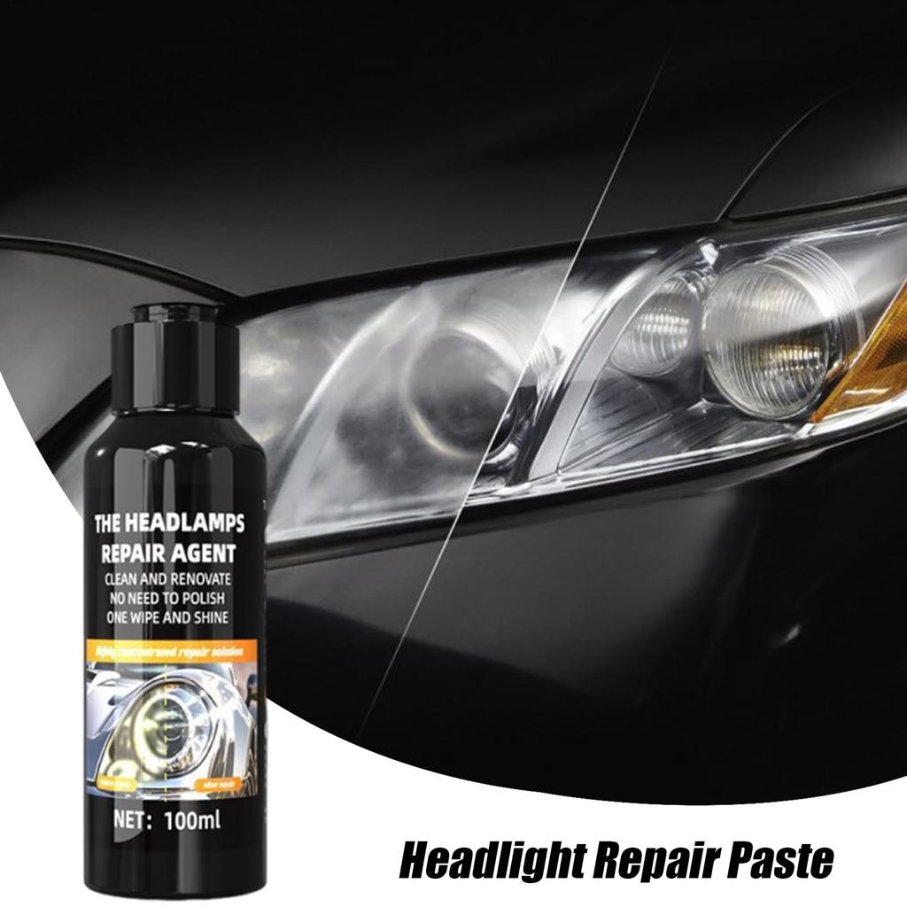 Scheinwerfer-Restaurationsset | Autolicht-Scheinwerfer-Set | Reinigungsflüssigkeit Restaurator Fahrzeugpolitur Schützt Außenbereich Vergilbungsentfernung