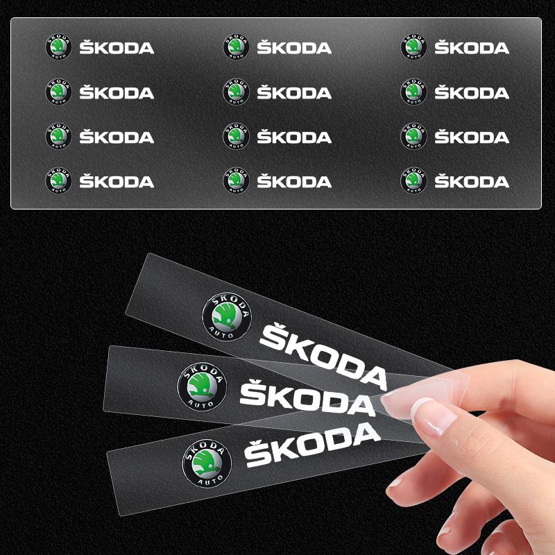 Car Sticker Car Rearview Mirror Decals Brake Caliper Badge Sticker For Skoda Octavia A5 Superb Old Febia Roomster Rapid Roomster
