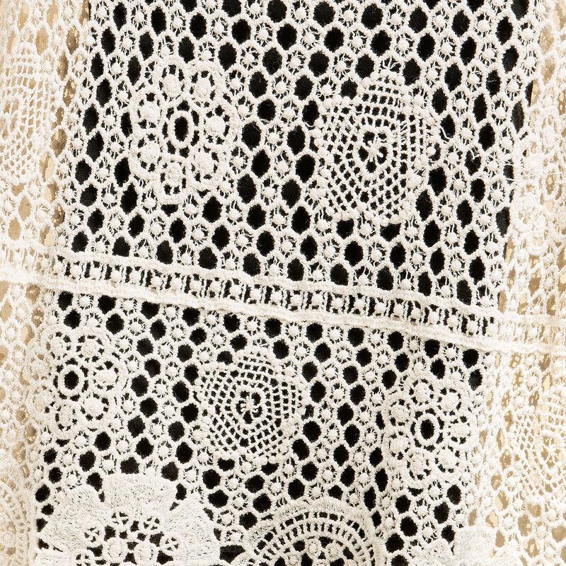 Women's Summer Cotton Hollow Crochet Two-Piece Set