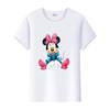 Casual Disney Cartoon Minnie Summer Blouses Men T-shirt White 2000s Tees Women Tshirt Ladies Mickey Mouse Tops Oversized Clothes