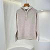 Women's Plus Size Hooded Sweatshirt Knitwear with Rabbit Fur Trim, Solid Color Pullover for Autumn and Winter