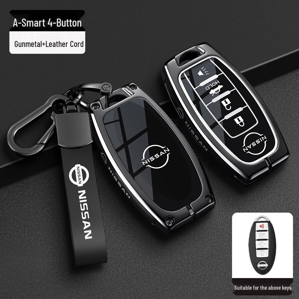 Nissan Schlüsseltasche Abdeckung: Passt für neue Sylphy, Teana, Tiida, Qashqai, X-Trail, Bluebird Modelle, Inklusive Schlüsselanhänger für Männer