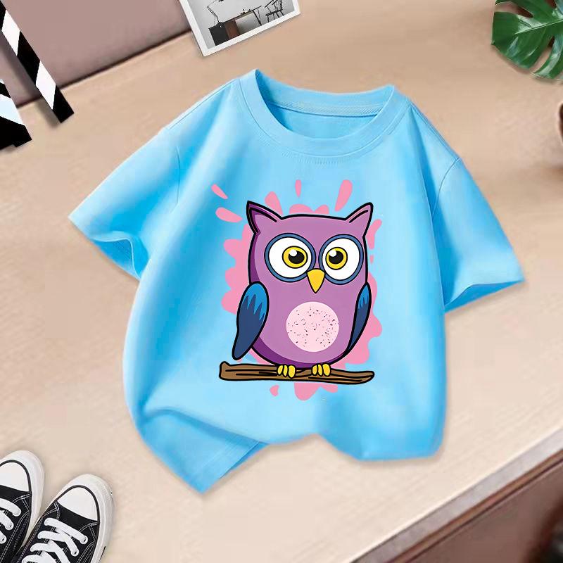 2-13Y Kid T Shirt Owl Printed Children T-shirt Kids Clothes Tshirt Tops Tee Boys Girls Baby Tee