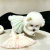 Pet Dog Dress Sweet Princess Style Gradient Color Breathable Outfit Small Breeds Like Bichon Frise Teddy