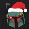 STAR WARS Unisex Adult Boba Fett Santa Hat Long-Sleeved T-Shirt