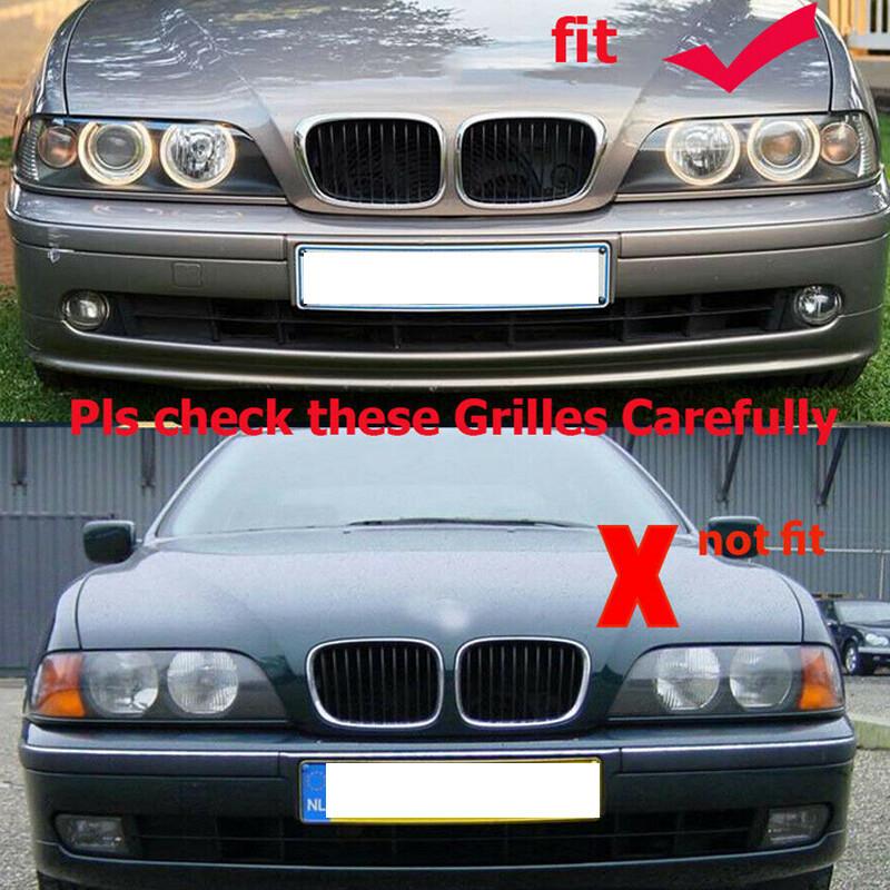 For BMW 5 Series E39 1999 2000 2001 2002 2003 Front Hood Kidney Bumper Racing Grille Mesh Grill Car Replacement Accessories