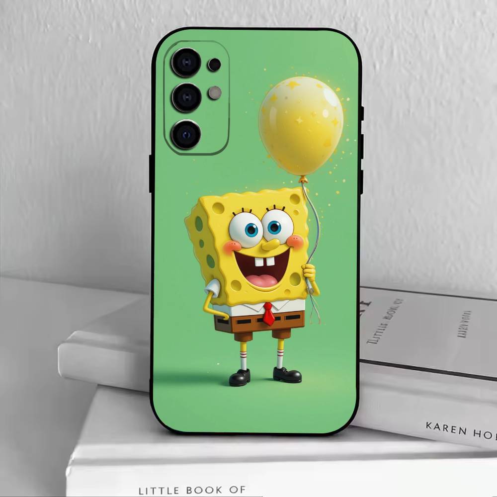 

S-SpongeBob Baby Phone Case Black Silicone Soft For Samsung S25,S24,S21,S22,S23,S30,Ultra,S20,Plus,Fe,Lite Samsung S25ULTRA