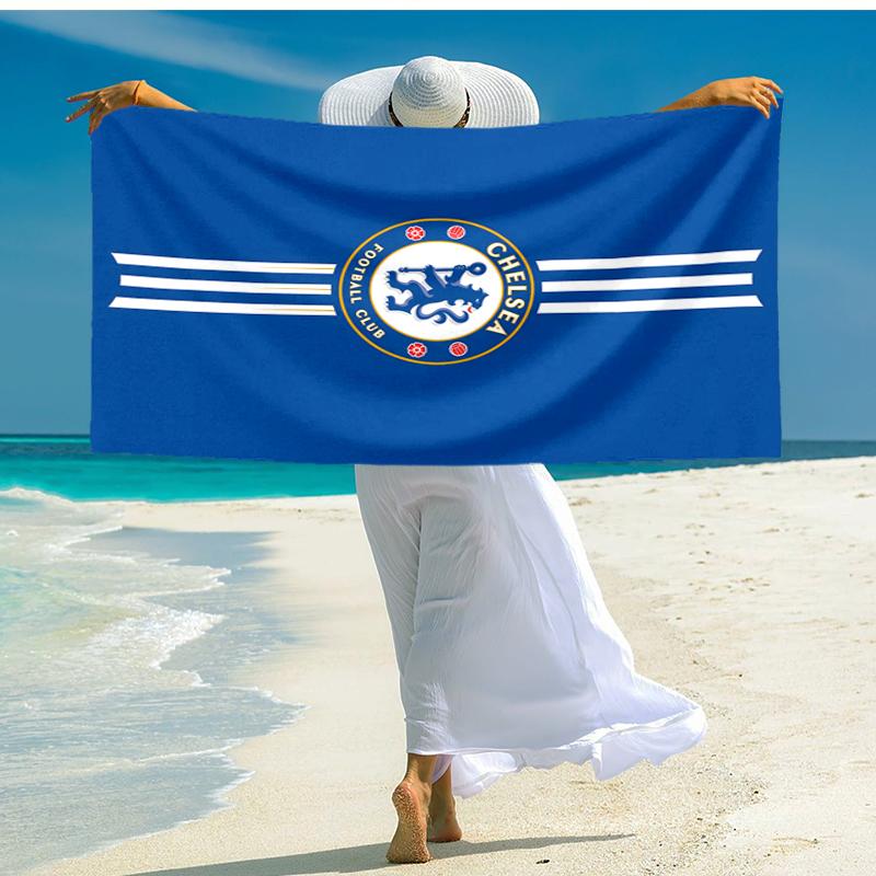 1pc C-Chelsea Beach Towel, Comfortable and Thick, and Swimming/Bath/Picnic/Camping Towel, Suitable for Seaside Beaches