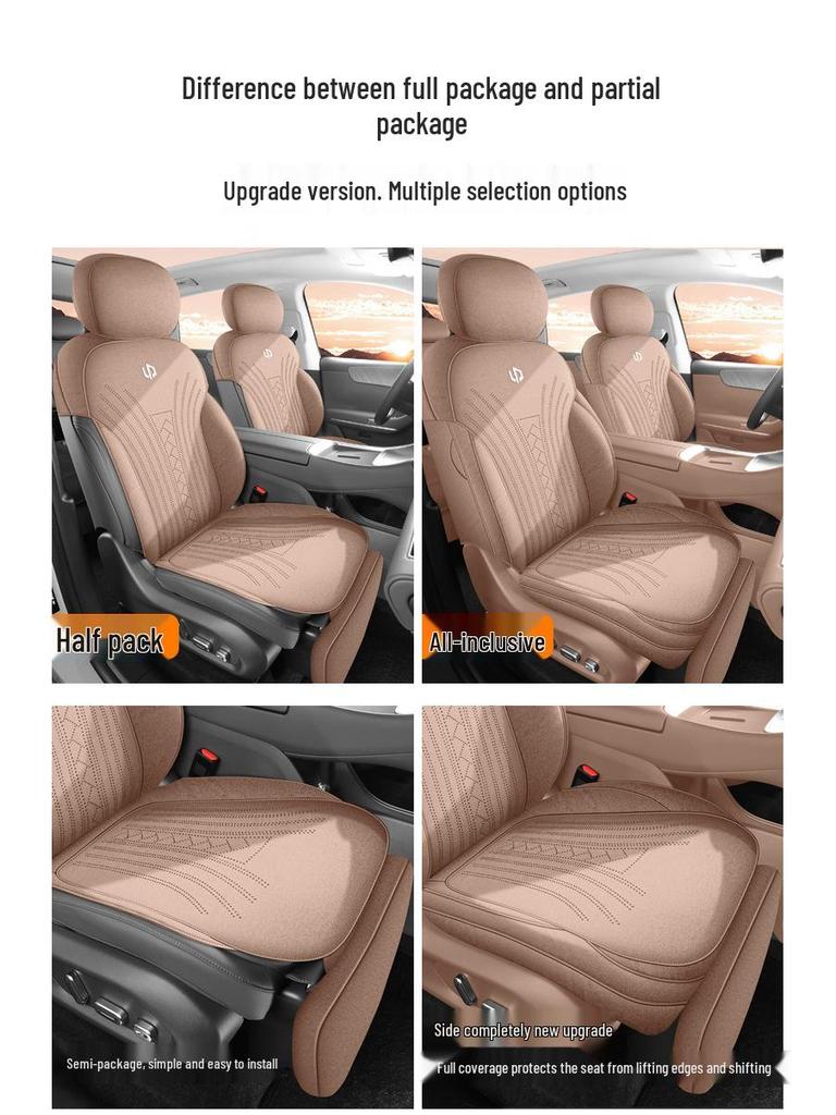 Suede Saddle Pad Seat Cover for 26 Leapmotor C11 Models - Perforated, Breathable, and Car Seat Cushion