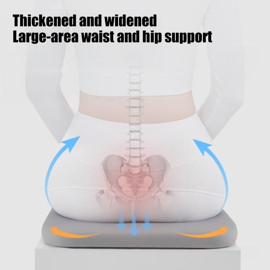 Square Chair Cushion for Tailbone Pain Relief Extra Large Memory Foam Seat Cushion for Office Chair Car Seat Airplane