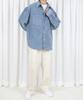 The Shirt Studio Deep Blue Oversized Corduroy Shirt