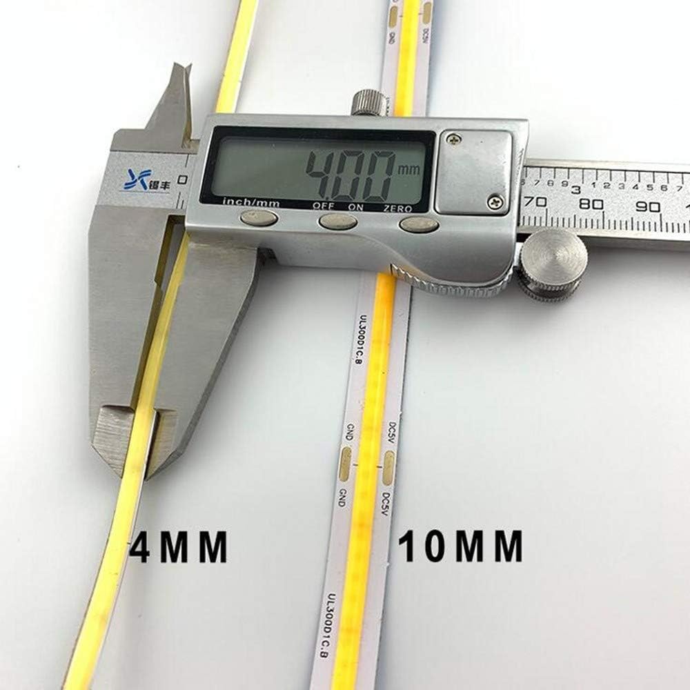DC12v LED Strip Lighting,5mm width 6.6ft/2m Night Light, 480LEDs/M Uniform Glow COB Bendable Tape Light, Cutting Designed Rope Light, Flexible