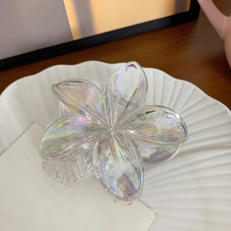 1pcs Statement Elegant Floral Clip Set - Large Solid Plastic Flower Clip Perfect for Styling and Hair Care