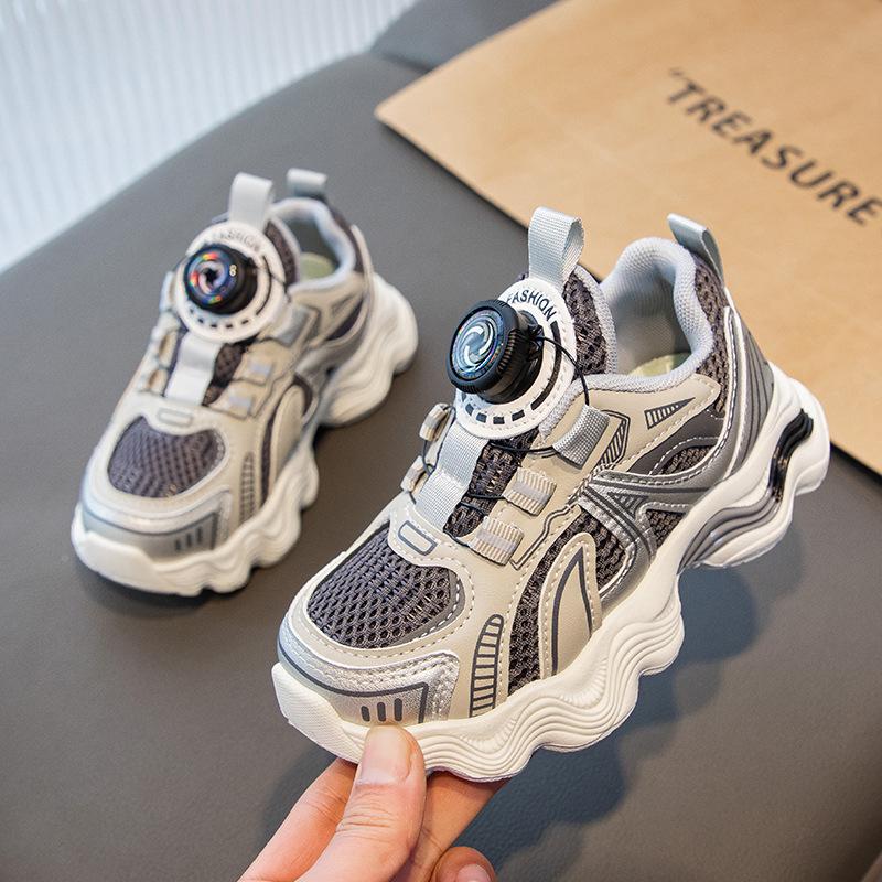2025 new school children's shoes mesh girls spring sports shoes soft sole boys dad breathable running