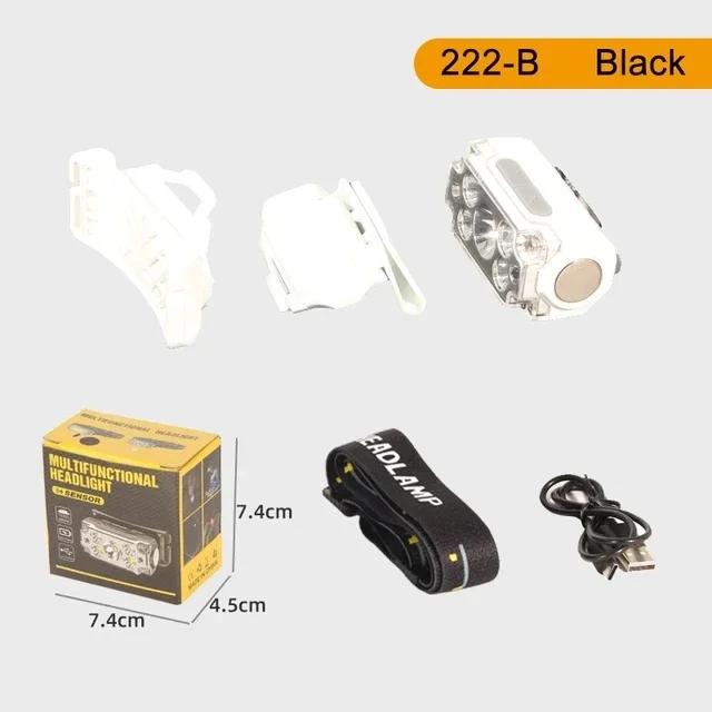 XPE+COB LED Induction Headlamp Rechargeable Head Flashlight Built-in Battery Headlight Led Head Lantern Fishing Camping Torch