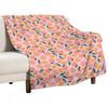 Citrus On Pink Throw Blanket Sofa Bed Beach Blankets Ands Thin Blankets