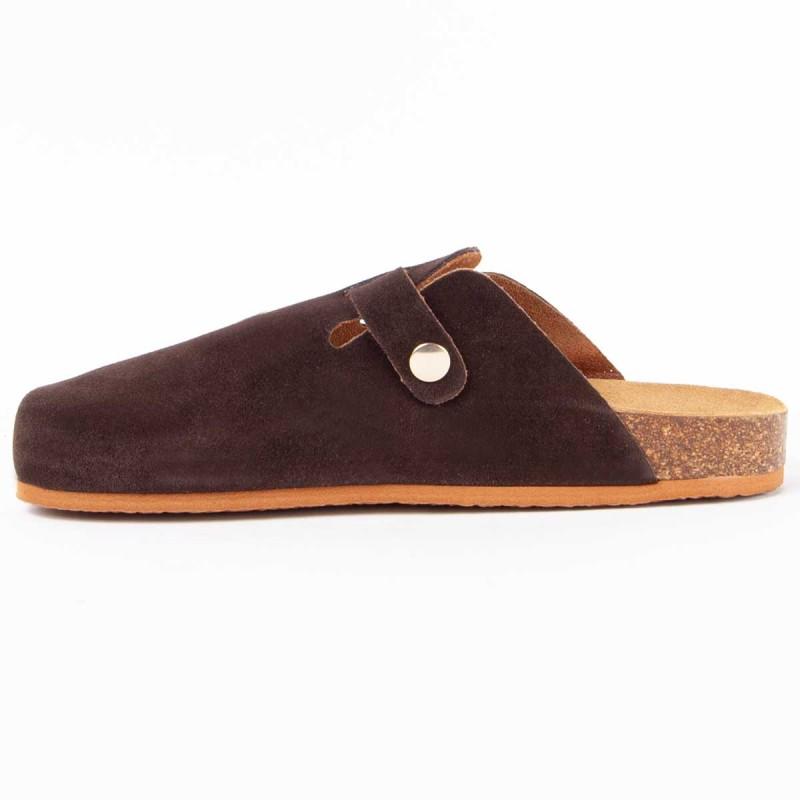 Zueco Confortable De Piel Para Mujer. Purapiel Tejano 102529