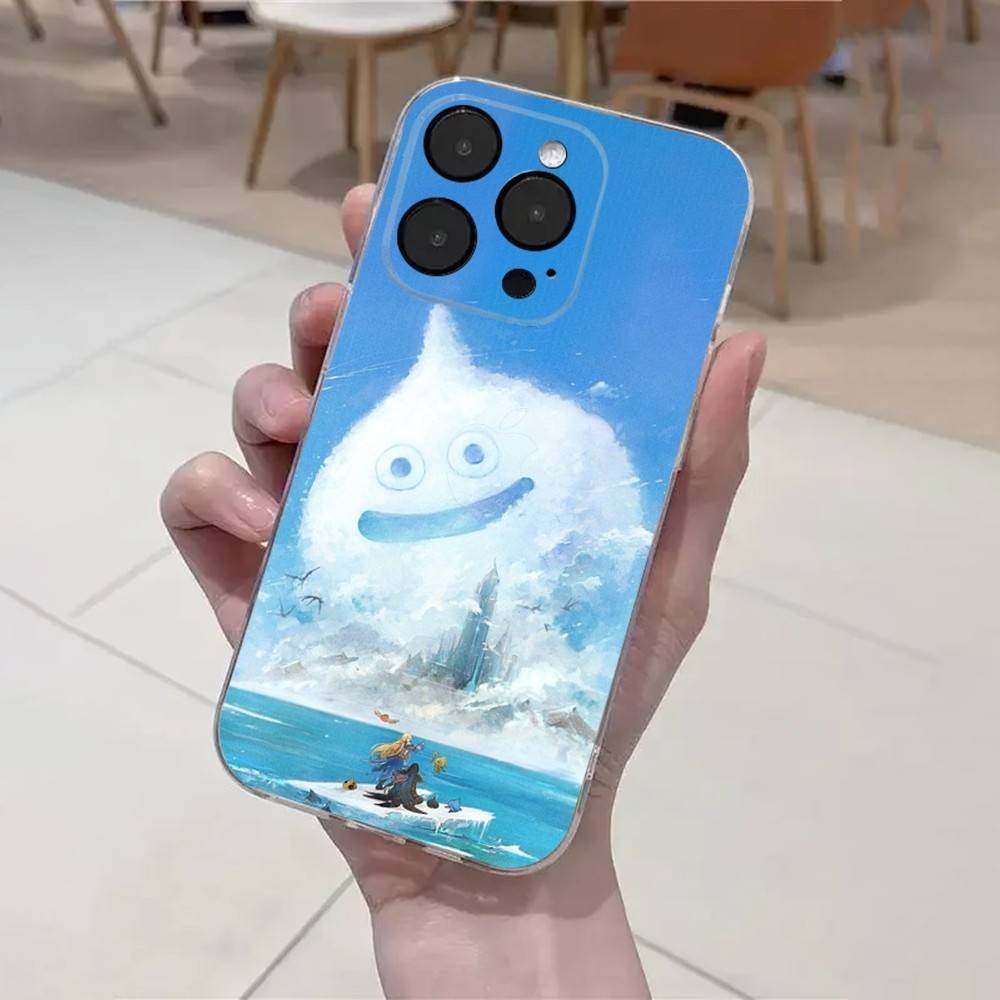 D-Dragon Quest Slime Phone Case For iPhone 16,15,14,13,12,11 Plus,Pro,Max,XR,XS,X,7,8 Plus,SE,Mini Transparent Soft Cover