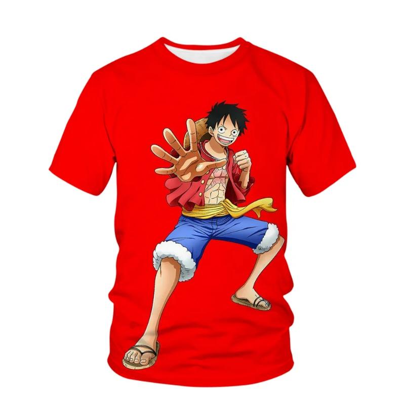 2024 New Cool Boy Summer Stranger Things T-shirt Children's One Piece 3d Print Fashion Luffy Fashion Short Sleeve T-shirt